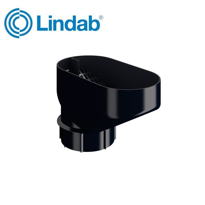 Product image for Lindab 100mm HD Polythene Downpipe Drain Trap - Black