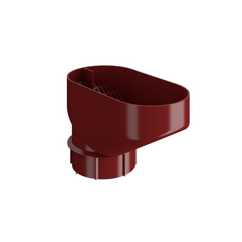 Product image for Lindab 100mm HD Polythene Downpipe Drain Trap - Dark Red