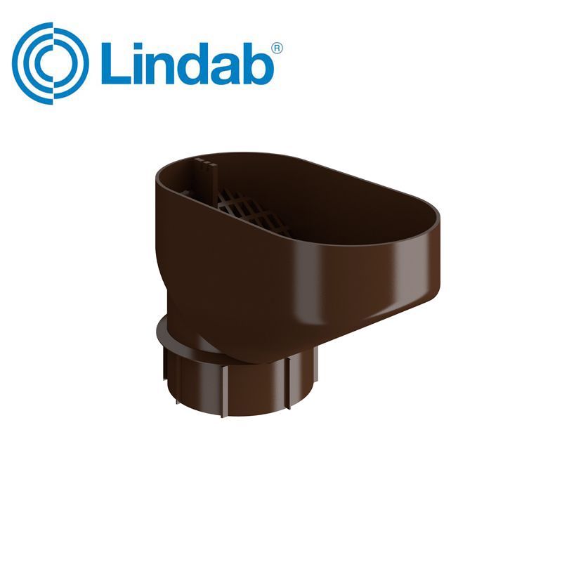 Product image for Lindab 100mm HD Polythene Downpipe Drain Trap - Brown