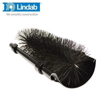 Product image for Lindab 125mm 3m Leafline Gutter Brush - Black