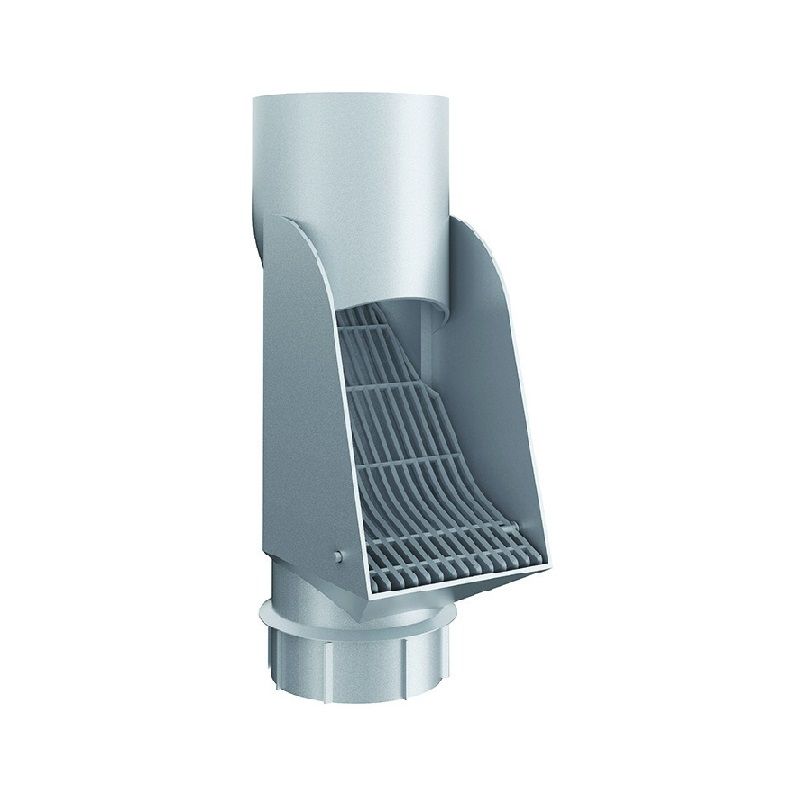 Product image for Lindab  100mm  HD Polythene Self Cleaning Steel Leaf Trap - White