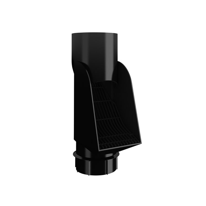 Product image for Lindab 100mm HD Polythene Self Cleaning Steel Leaf Trap - Black
