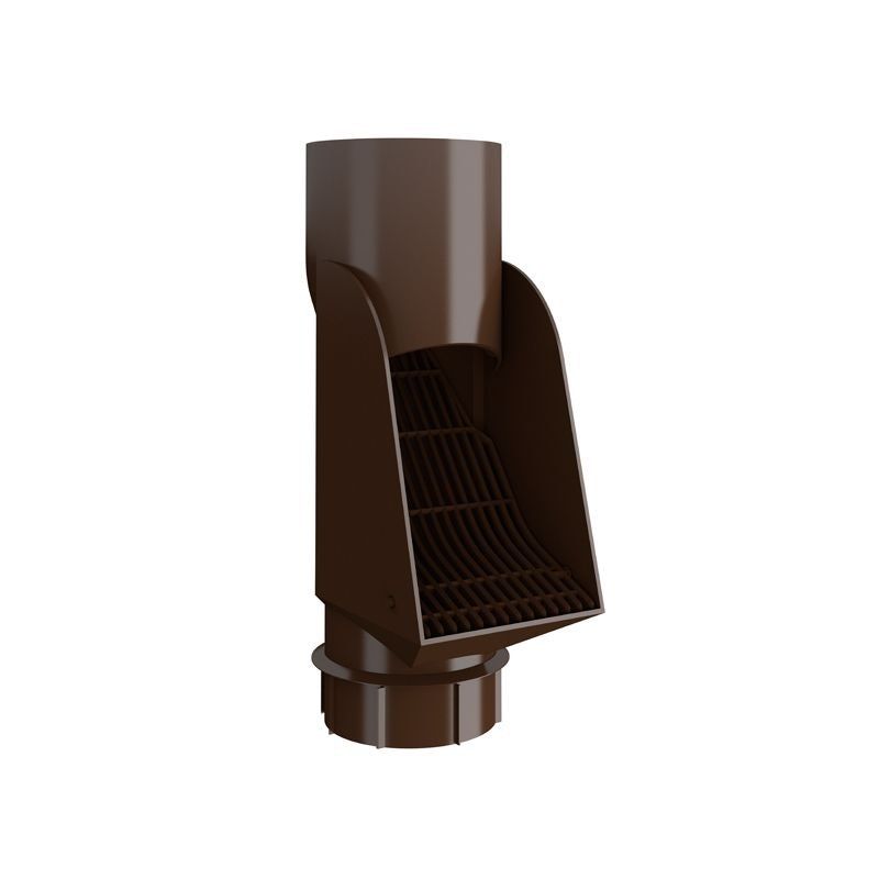 Product image for Lindab 100mm HD Polythene Self Cleaning Steel Leaf Trap - Brown