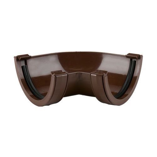 Product image for Brett Martin Plastic Guttering Half Round Style 120 Degree Angle 112mm - Brown