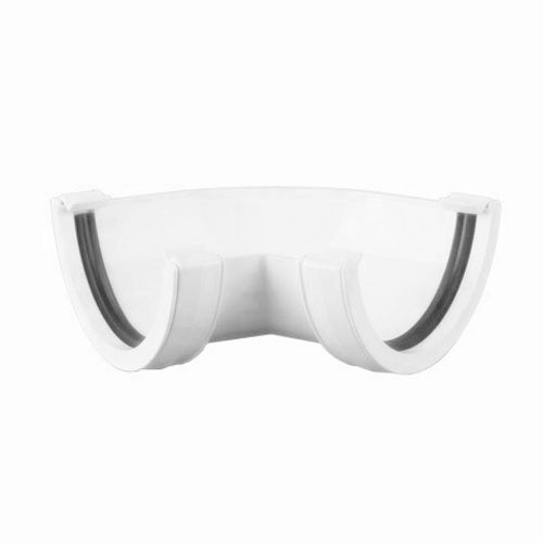 Product image for Brett Martin Plastic Guttering Half Round Style 120 Degree Angle 112mm Arctic White