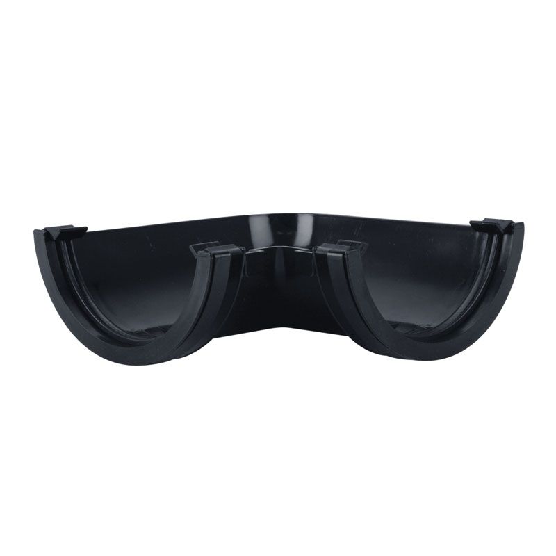 Product image for Brett Martin Plastic Guttering Half Round 90 Degree Angle 112mm - Anthracite Grey