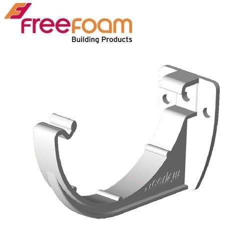 Image of Freeflow 112mm Half Round Style Plastic Guttering Fascia Bracket - Black