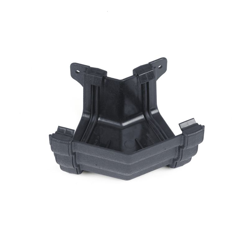 Image of CastIron Style OG Plastic Gutter 135dg Ext Angle 106mm Anthracite Grey