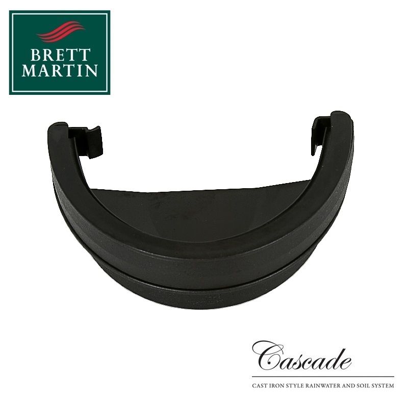 Image of Cascade Cast Iron Style Black 170mm Deepstyle External Stopend