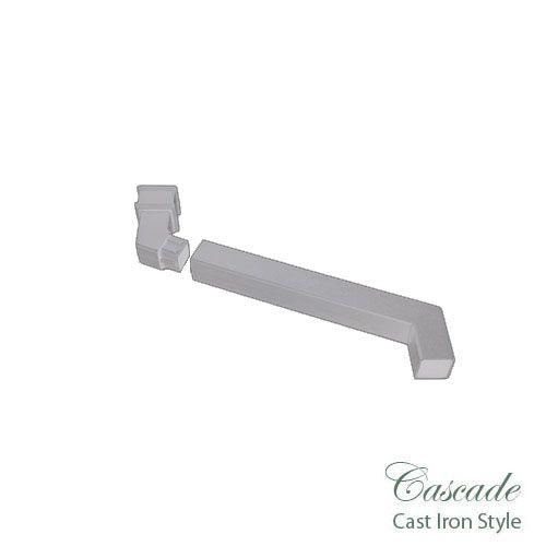 Product image for Cascade Cast Iron Style Square Downpipe Adjustable Offset Bend - White