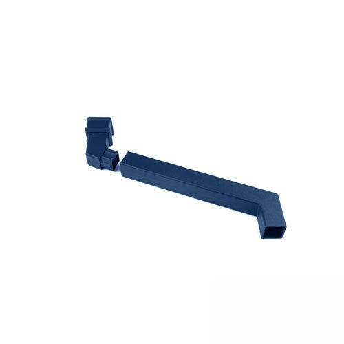 Product image for Cascade Cast Iron Style Square Downpipe Adjustable Offset Bend - Blue