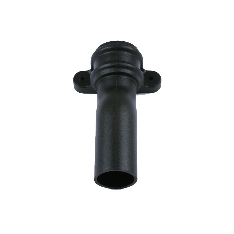 Image of Cast Iron Style Round Downpipe 50mm Plinth Offset 68mm Anthracite Grey