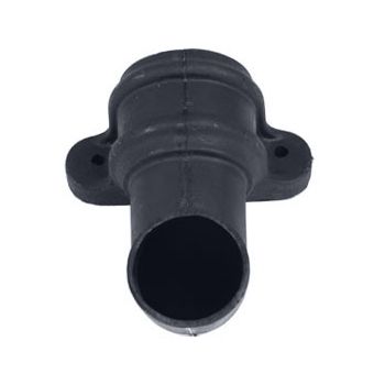 Product image for Cast Iron Style Round Downpipe Shoe with Lugs 68mm - Anthracite Grey