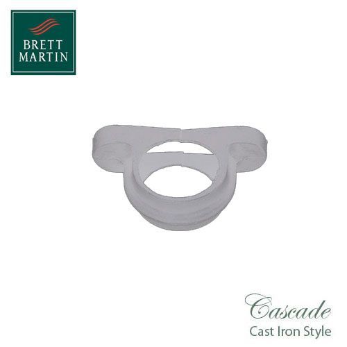 Product image for Cascade Cast Iron Style 68mm Plastic Downpipe Clip (White)