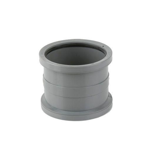 Product image for Cascade Cast Iron Style 110mm Double Socket Pipe Connector (Grey)