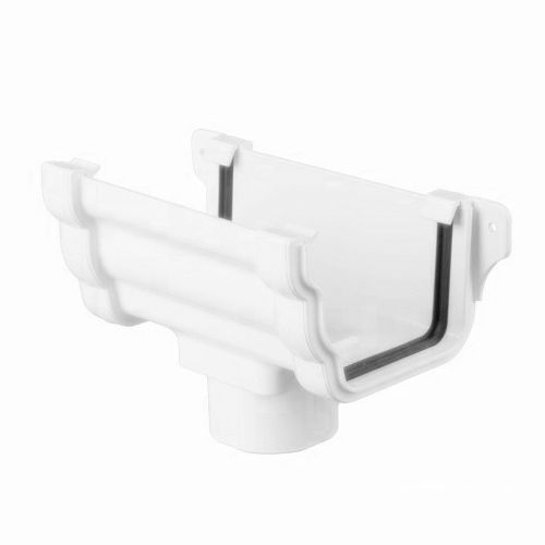 Product image for Brett Martin Plastic Guttering Ogee Prostyle Running Outlet 106mm - Arctic White