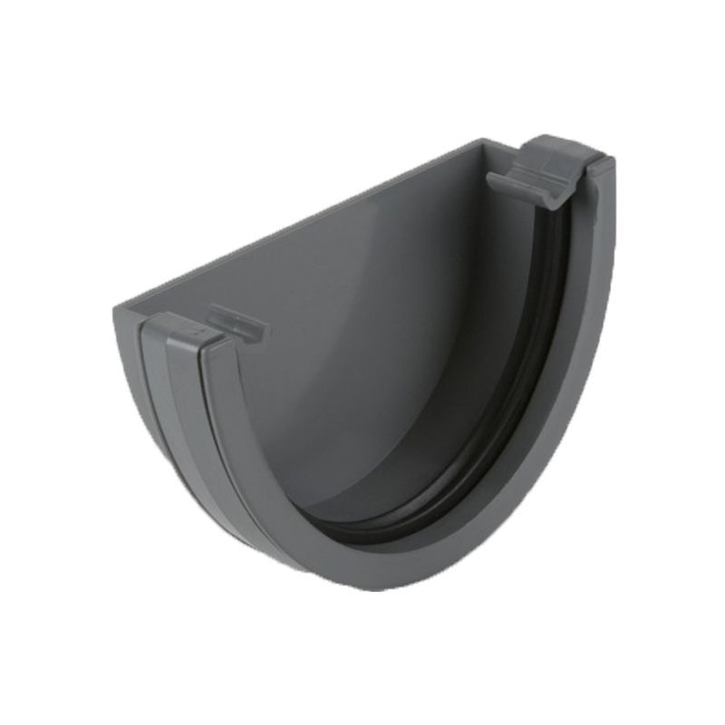 Product image for Brett Martin Plastic Guttering Deepstyle High Capacity External Stopend 115mm Grey