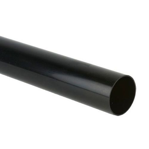 Image of Brett Martin Plastic Guttering Round Style Downpipe 2.5m Length 68mm - Black