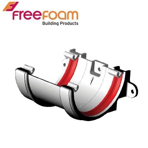 Product image for Freeflow Half Round Style Plastic Guttering Union Bracket - Black