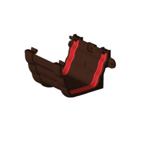 Image of Freeflow Ogee Style Gutter Union Bracket - Brown