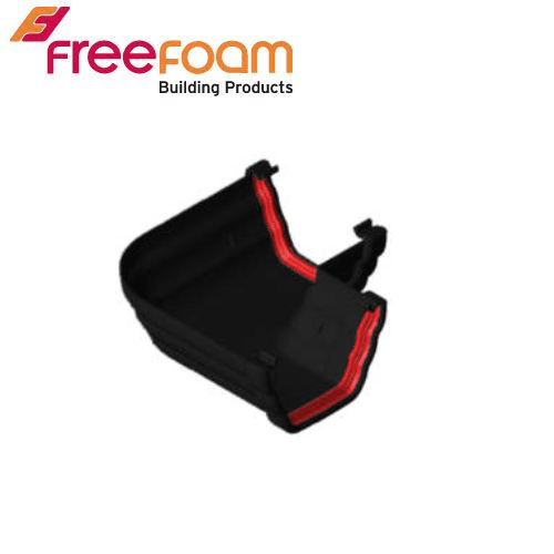 Image of Freeflow 90 Degree Ogee Style Gutter Angle - Black
