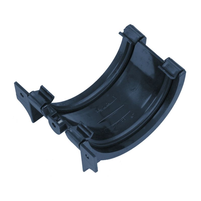 Product image for Cast Iron Style Gutter 112mm Half Round Union - Anthracite Grey