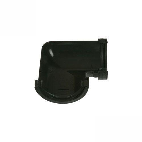 Image of Cast Iron Style Half Round Guttering 112mm 90dg Angle - Black