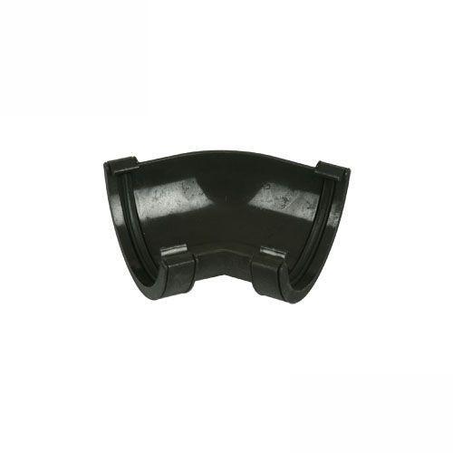 Image of Cast Iron Style Half Round Guttering 112mm 135dg Angle - Black