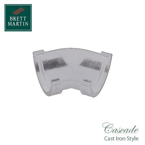 Product image for Cascade Cast Iron Style 112mm Style Roundstyle 135dg Angle - White