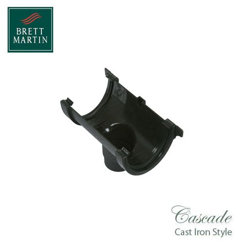 Product image for Cascade Cast Iron Style 115mm Plastic Deepstyle Running Outlet - Black