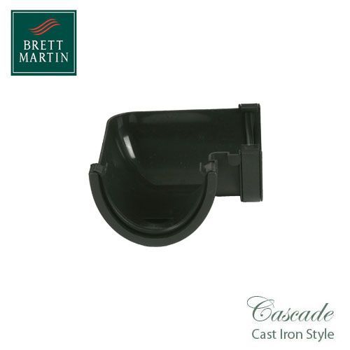Product image for Cascade Iron Style 115mm Plastic Deepstyle 90dg Angle - Black