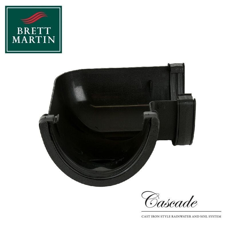 Image of Cascade Cast Iron Style Black 170mm Deepstyle 90 Deg Angle