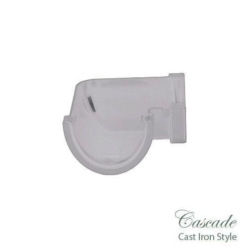Product image for Cascade Iron Style 115mm Plastic Deepstyle 90dg Angle - White