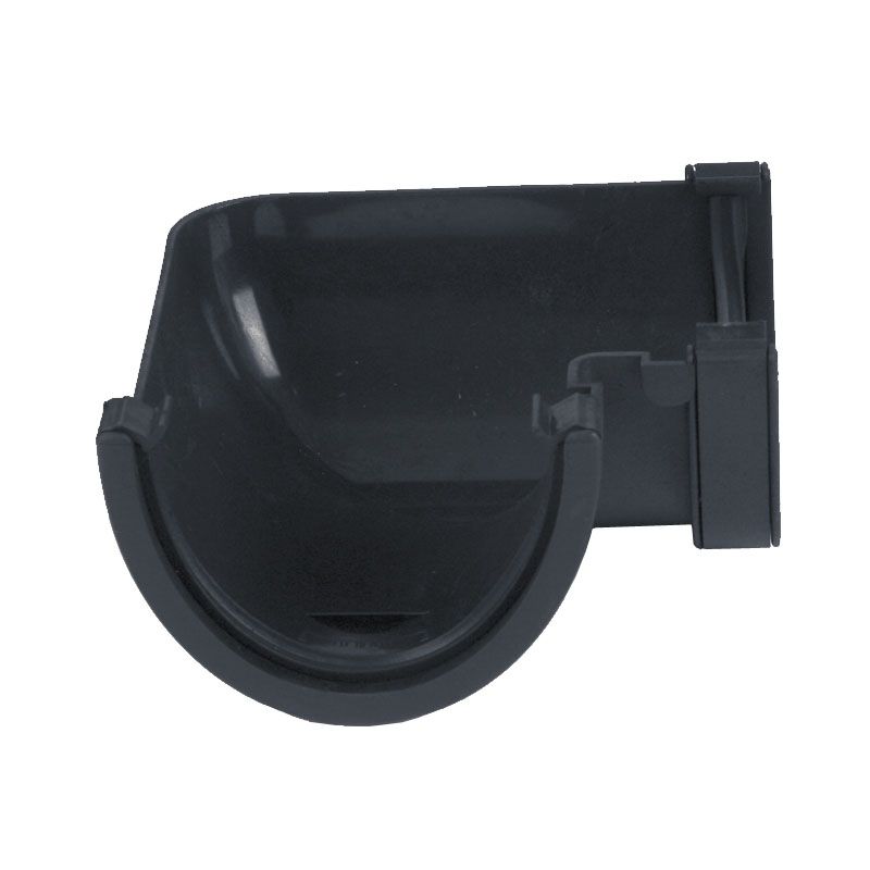 Product image for Cast Iron Style Gutter 115mm Deepstyle 90dg Angle - Anthracite Grey