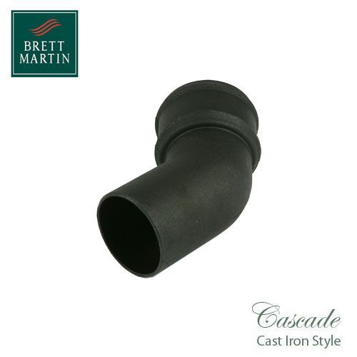 Product image for Cascade Cast Iron Style Black 105mm Round 135 Deg Bend