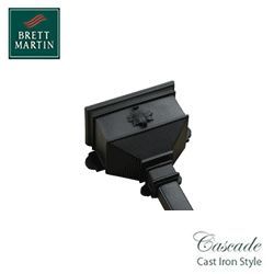 Product image for Cascade Cast Iron Style 65mm & 68mm Small Hopper With Leaf (Black)