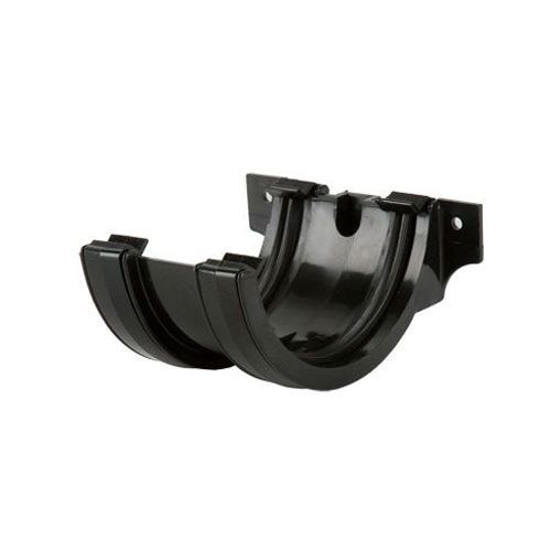 Product image for Brett Martin Plastic Guttering Half Round Style Union Bracket 112mm - Black