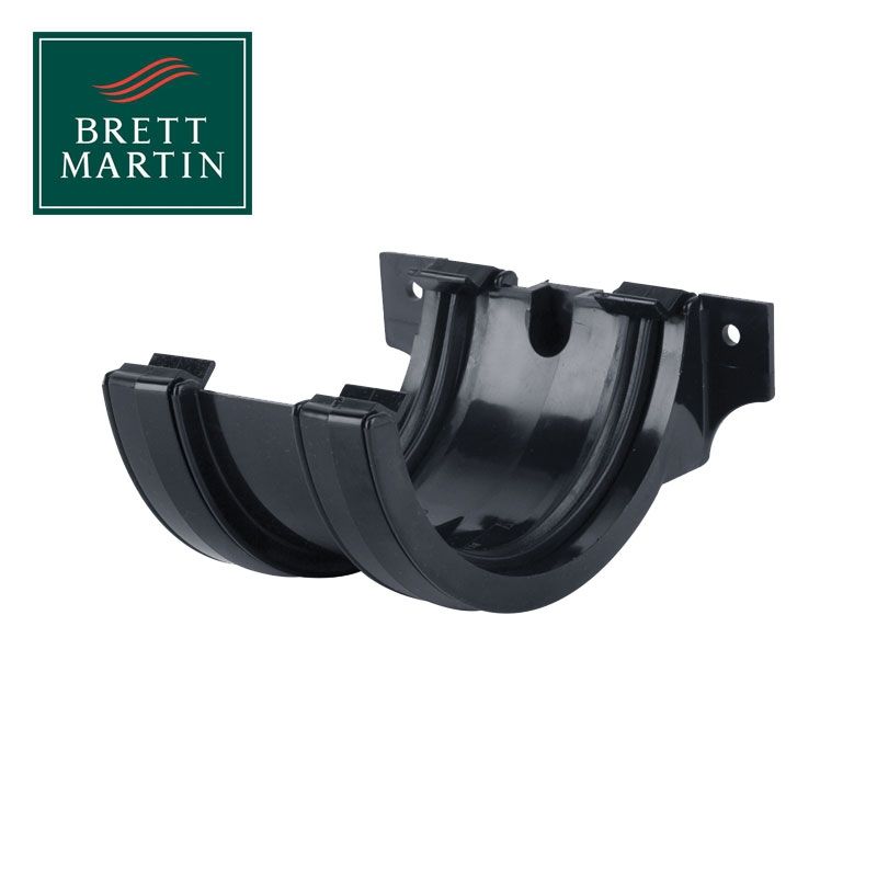Product image for Brett Martin Plastic Guttering Half Round Union Bracket 112mm - Anthracite Grey