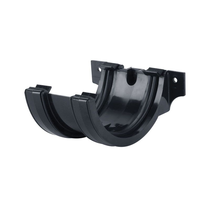 Product image for Brett Martin Plastic Guttering Half Round Union Bracket 112mm - Anthracite Grey