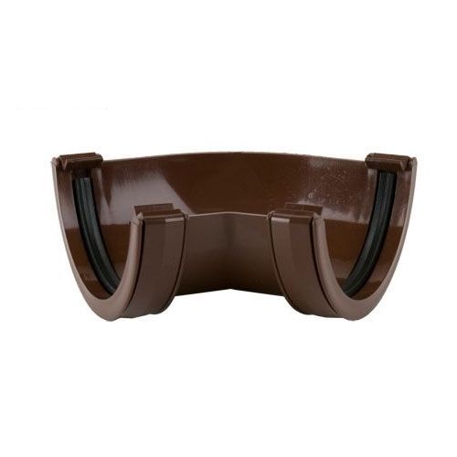 Product image for Brett Martin Plastic Guttering Half Round Style Fabricated Angle 112mm - Brown