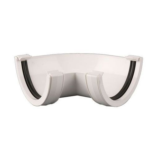 Product image for Brett Martin Plastic Guttering Half Round Style Fabricated Angle 112mm - White