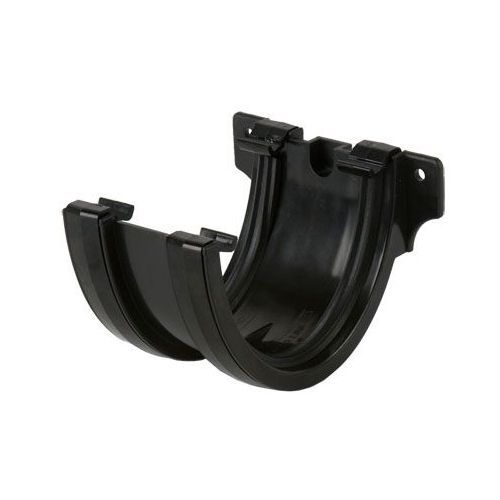 Product image for Brett Martin Plastic Guttering Deepstyle High Capacity Union Bracket 115mm - Black