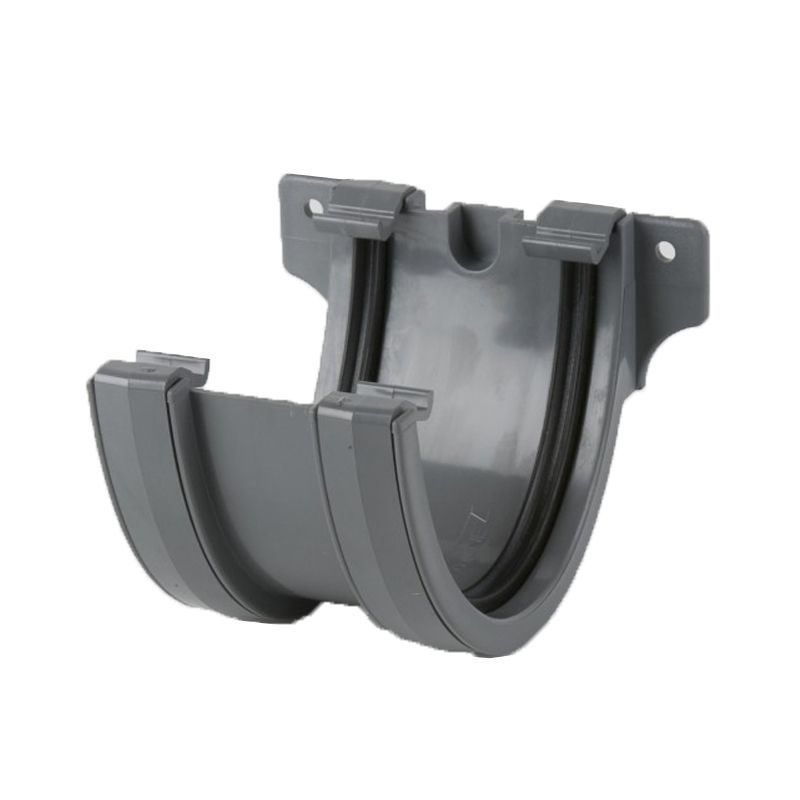 Product image for Brett Martin Plastic Guttering Deepstyle High Capacity Union Bracket 115mm - Grey