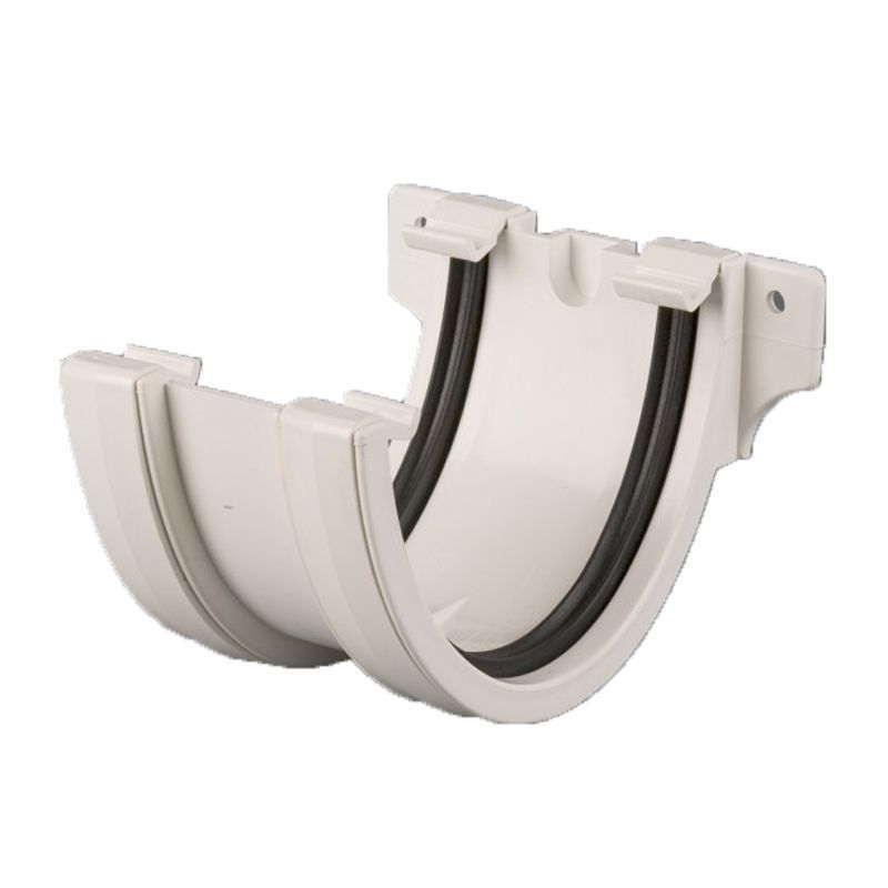 Product image for Brett Martin Plastic Guttering Deepstyle High Capacity Union Bracket 115mm - White