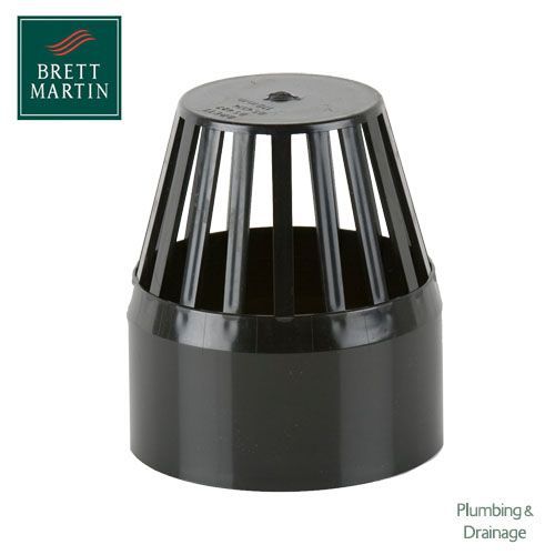 Product image for Cascade Cast Iron Style 110mm Plastic Vent Cowl (Black)