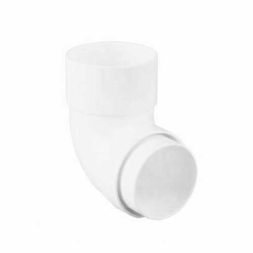 Product image for Brett Martin Plastic Guttering Round Downpipe 92.5 Degree Bend 68mm - Arctic White