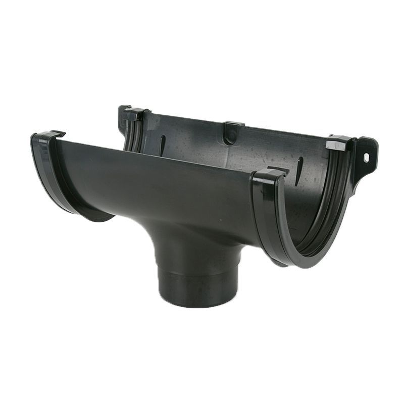 Product image for Brett Martin Plastic Guttering Deepstyle Industrial Running Outlet 170mm Black