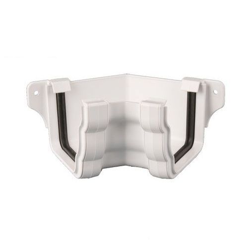 Product image for Brett Martin Plastic Guttering Ogee Prostyle 45 Degree Internal Angle 106mm - White