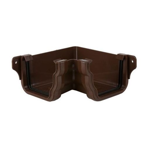 Product image for Brett Martin Plastic Guttering Ogee Prostyle 90 Degree Internal Angle 106mm - Brown