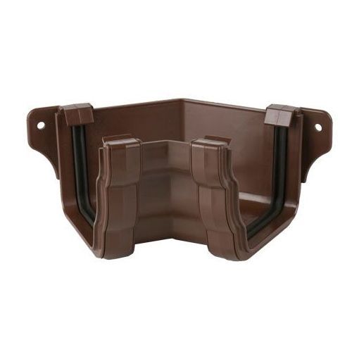 Product image for Brett Martin Plastic Guttering Ogee Prostyle 45 Degree Internal Angle 106mm - Brown